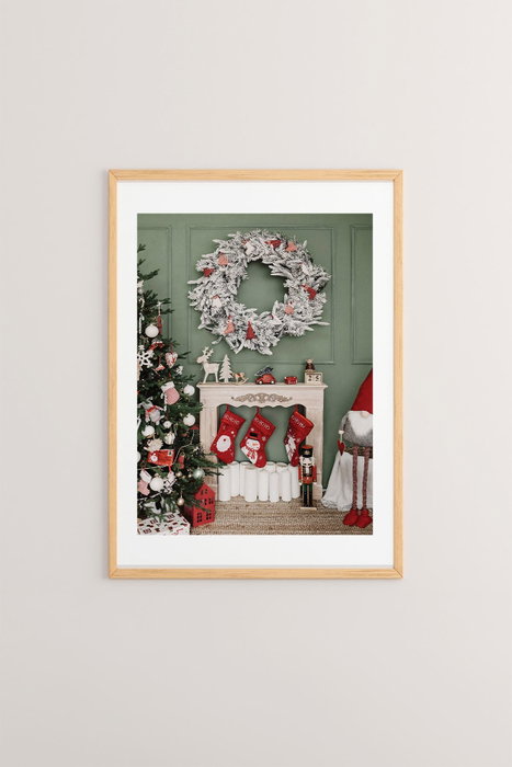 Wallity Nwyearsngmdl52 Pintura Decorativa Enmarcada Madera Maciza Papel Fotográfico 33 x 48 cm